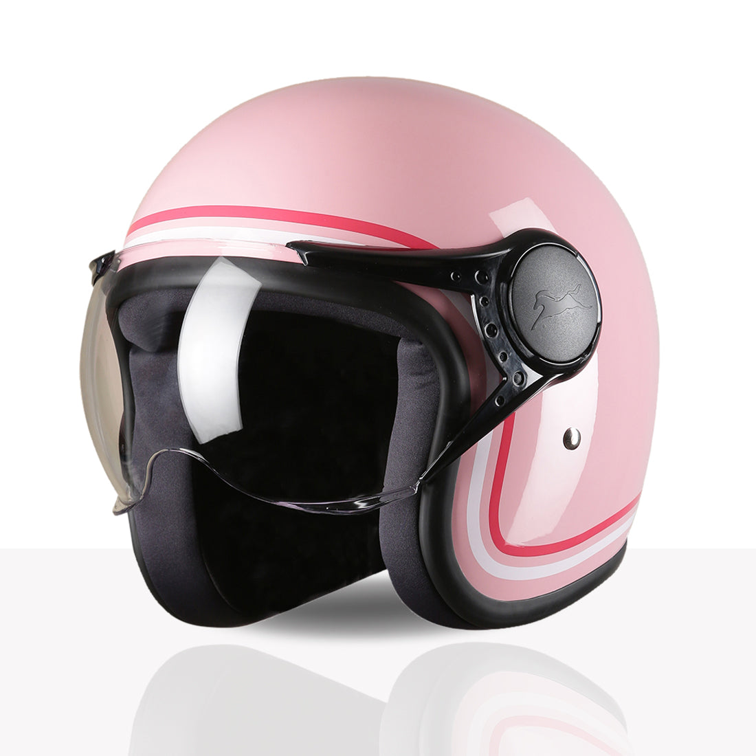 TVS MissFit Helmet for Women | Lightweight Ladies Helmet for Scooty | Stylish Girls Helmet with Extreme Comfort Fit | Women Helmet with Clear Visor | DOT & ISI Certified Helmet for Woman